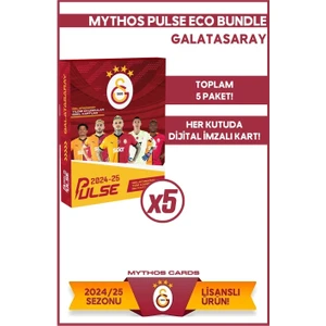 Mythos Cards Eco Bundle - Galatasaray - Pulse Futbolcu Kartları 2024/25 - 5 Paket