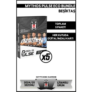 Mythos Cards Eco Bundle - Beşiktaş - Pulse Futbolcu Kartları 2024/25 - 5 Paket