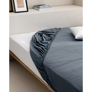 Madame Coco Manon Tek Kişilik %100 Pamuk Ranforce Lastikli Çarşaf - Koyu Mavi