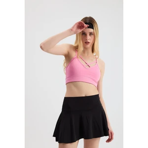 3002 Arka Çapraz Detay Büstiyer Pembe