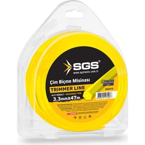 4309 Tırpan Misinası 3.3 mm 47 mt Altıgen Neon Sarı