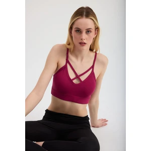 3002 Arka Çapraz Detay Büstiyer Bordo
