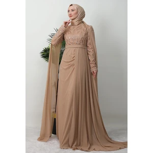 Giza Store Münteha Tesettür Abiye Sütlükahve