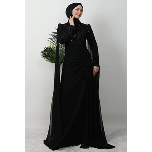 Giza Store Münteha Tesettür Abiye Siyah