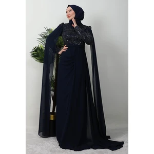 Giza Store Münteha Tesettür Abiye Lacivert