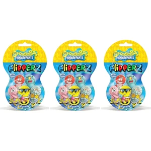 Flipperz Sünger Bob Temalı Dayanıklı Plastik Hacıyatmaz Oyuncak 3'lü Koleksiyon Seti Çocuk ve Yetişkinler İçin
