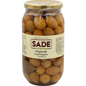 Sade Organik Yeşil Zeytin 600 gr