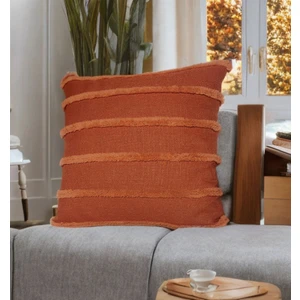 Nakışlı Kırlent Kılıfı Çizgi Nakış Klasik Model Çift Taraf  ( 40 x 40 cm ) 1'lı Kalite Kumaşı