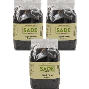 Sade gurme Siyah Pirinç 500 gr. 3 lü Paket