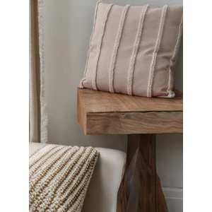 Nakışlı Kırlent Kılıfı Çizgi Nakış Klasik Model Çift Taraf  ( 40 x 40 cm ) 1'lı Kalite Kumaşı