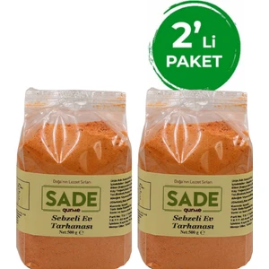 Sade Organik Sade Gurme Sebzeli Ev Tarhanası 500 gr 2'li Paket