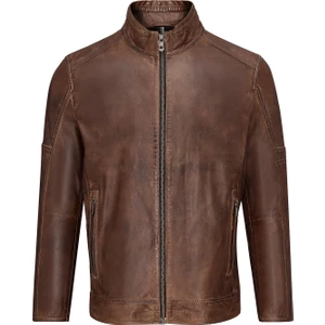 Mbappe Erkek Kahverengi Deri Ceket 24WGD6548W8