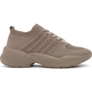 Zero Kadın Vizon Bağcıklı Kalın Tabanlı Sneaker 25SFD43146F