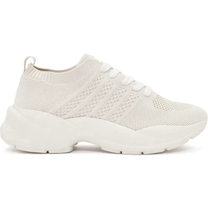Zero Kadın Bej Bağcıklı Kalın Tabanlı Sneaker 25SFD43146F