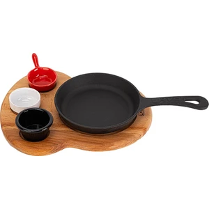 Sahan Yuvarlak Ahşap Stand Siyah Mat 16 cm Eco K44