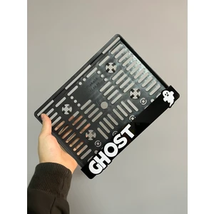 GHOST Temalı Siyah Pleksi Motosiklet Plakalık – Şık ve Dayanıklı👻