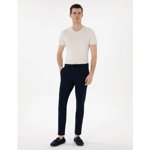 Pierre Cardin Erkek Lacivert Slim Fit Gofre Yazlık Kanvas Pantolon 50305235-VR033