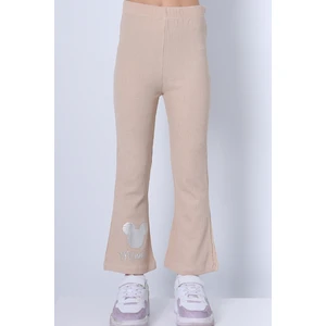 Kız Çocuk Tayt Ispanyol Paça Karakter Nakışlı F15