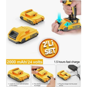 2 adet Universal Matkap Bataryası