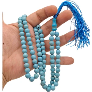 Han Ticarethane 99 Taneli Turkuaz Doğal Taş Tesbih