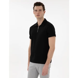 Pierre Cardin Erkek Siyah Slim Fit Tişört 50302586-VR046