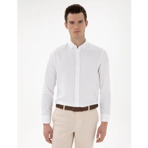 Pierre Cardin Erkek Beyaz Regular Fit Uzun Kollu Gömlek 50304764-VR013