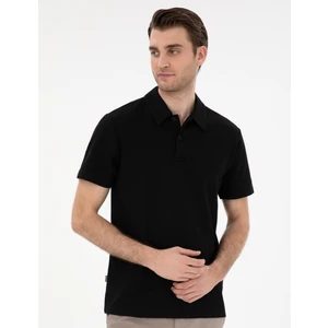 Pierre Cardin Erkek Siyah Slim Fit Polo Yaka Tişört 50307581-VR046