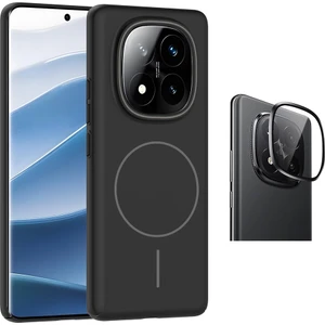 Xiaomi Redmi Note 14 Pro Plus Kılıf Magsafe Şarj Özellikli Zore Ruby Sert Kapak + CL-07 Kamera Lens Koruyucu