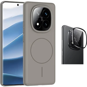 Xiaomi Redmi Note 14 Pro Plus Kılıf Magsafe Şarj Özellikli Zore Ruby Sert Kapak + CL-07 Kamera Lens Koruyucu
