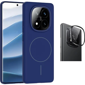 Xiaomi Redmi Note 14 Pro Plus Kılıf Magsafe Şarj Özellikli Zore Ruby Sert Kapak + CL-07 Kamera Lens Koruyucu