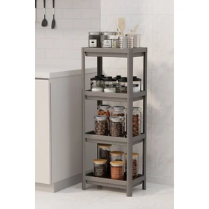 4 Katlı Mutfak Rafı & Banyo Raf Ünitesi, Gri