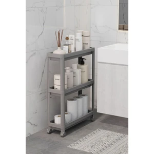 3 Katlı Tekerlekli Slim Raf Ünitesi, Mutfak Rafı, Banyo Rafı