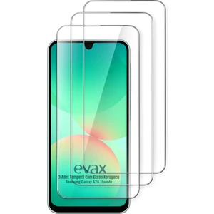 3'lü Paket Samsung A26 Uyumlu Temperli Hd+ Cam Ekran Koruyucu (3'lü Paket)