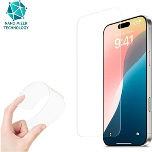 (Esnek Nano Cam) iPhone 16 Uyumlu Ultra Ince Darbe Korumalı Esnek Nano Mizer Ekran Koruyucu