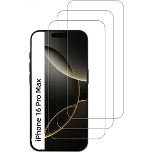 3'lü Paket iPhone 16 Pro Max Uyumlu Temperli Hd+ Cam Ekran Koruyucu (3'lü Paket)