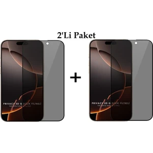 (2'li Guard Hayalet) Iphone 16 Pro Uyumlu Esd Anti-Statik Hayalet 9h Cam Ekran Koruyucu (2'li Paket)