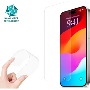 (Esnek Nano Cam) iPhone 15 Pro Uyumlu Ultra Ince Darbe Korumalı Esnek Nano Mizer Ekran Koruyucu