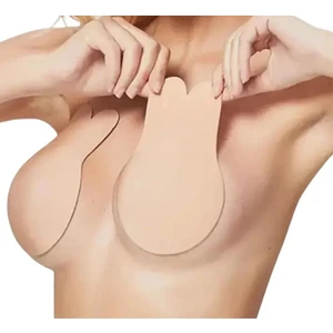 Kadın Göğüs Toplayıcı Yapışkanlı Sutyen  Askısız ve Göğüs Ucu Kapalı Tavşan Kulak Sütyen