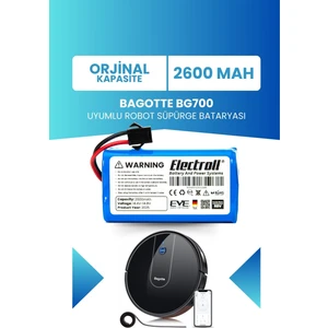 Bagotte Bg700 Uyumlu Batarya (ORJİNAL KAPASİTE) 2600mah Pil Robot Süpürge Batarya Değişimi