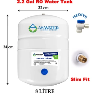 Su Arıtma Cihazı Çelik Su Tankı 2.2 Galon 8lt Tank