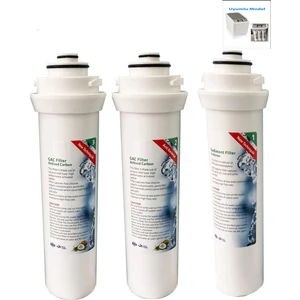 As Water İhlas Aura Cebilon Unique Dijital Su Arıtma Cihazı Uyumlu 3 Lü Ön Filtre Seti