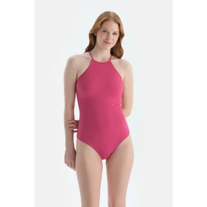 Fuşya Halter Yaka Mayo