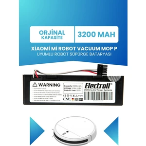 Xiaomi Mi Robot Vacuum Mop P Uyumlu Batarya (Orjinal Kapasite) 3200MAH Kutulu Model: STYTJ02YM