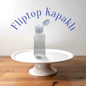 50 Adet Filiptop Kapak Cam Pet Şişe
dezenfektan Kolonya Parfüm Hediyelik Nikah Nişan Düğün Için Boş Fliptop Kapaklı  50 ml