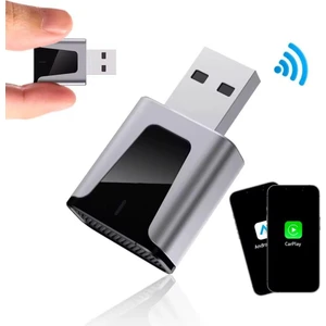 Yeni Metal Tasarım Ultra Mini Kablosuz Ios  ve Android Uyumlu  Carplay Adaptör