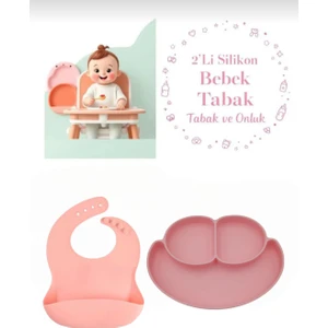 CKM Silikon Mama Önlüğü ve 3 Bölmeli Mama Tabağı