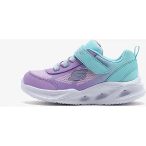 Skechers Sola Glow - Ombre Deluxe Küçük Kız Çocuk Mavi Işıklı Spor Ayakkabı 303714N Tqlv