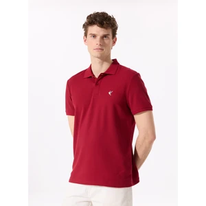 Bordo Erkek Basic %100 Pamuk Polo T-Shirt F5SM-TST 2779