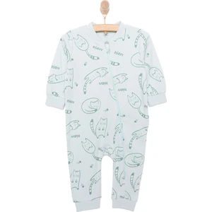 Yenidoğan Organic Sleepy Cat Patiksiz Tulum Unisex