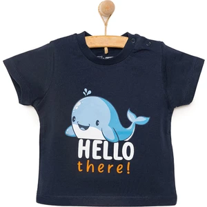 Hellobaby Basic Erkek Hello Balina Baskılı T-Shirt Erkek Bebek